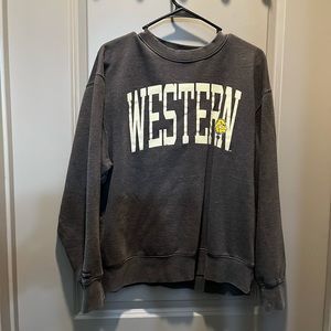Western Illinois university WIU crew neck. Lightly worn